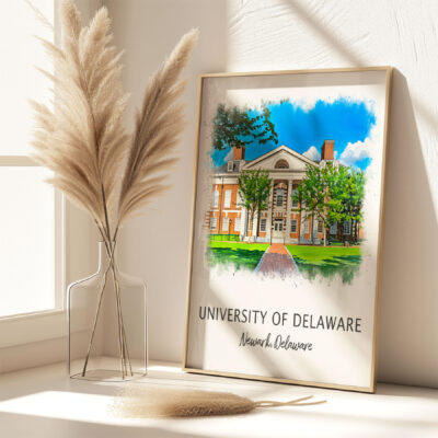University of Delaware artwork in sunny room