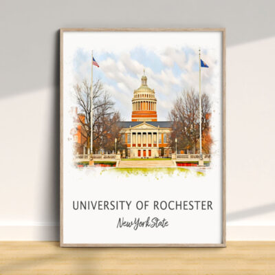 Illustration of University of Rochester building.