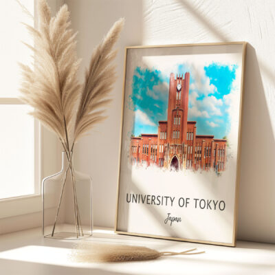 University of Tokyo poster with vase