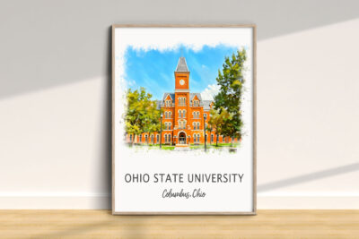Ohio State University building illustration