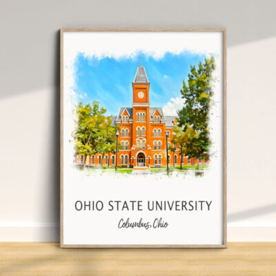 Ohio State University building illustration