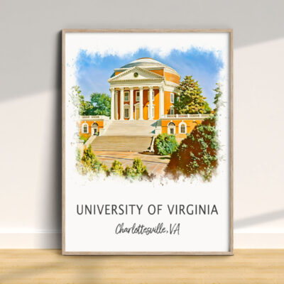 University of Virginia Rotunda watercolor print.